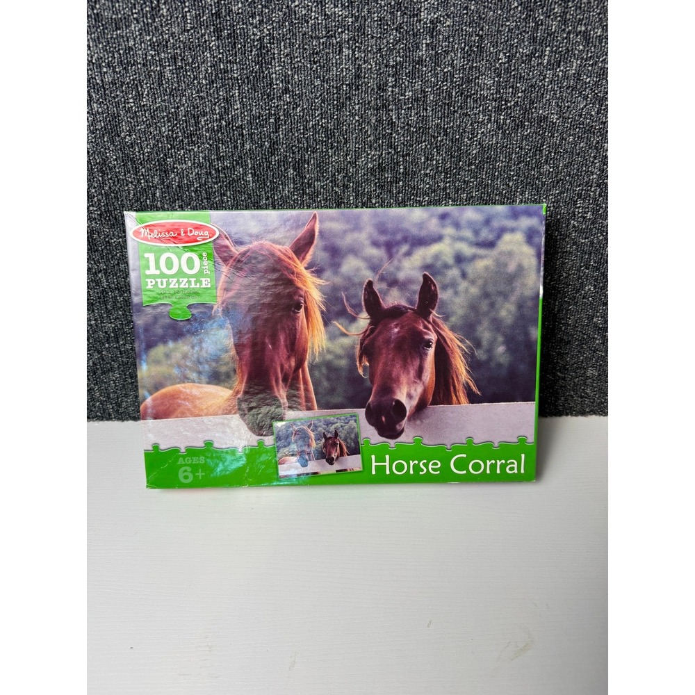 Melissa & Doug Horse Corral 100 Piece Jigsaw Puzzle 19x13 Ages 6+ Complete